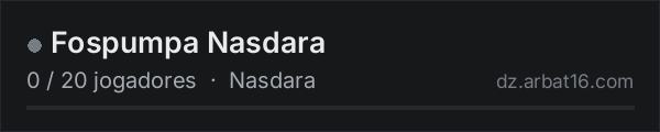 Fospumpa Nasdara na lista de servidores de DayZ da AR16