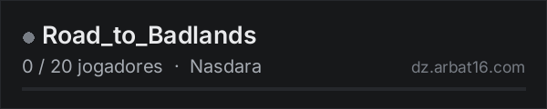 Road_to_Badlands na lista de servidores de DayZ da AR16