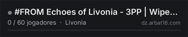 #FROM Echoes of Livonia - 3PP | Wiped: 04.09 | from-dayz.online na lista de servidores de DayZ da AR16