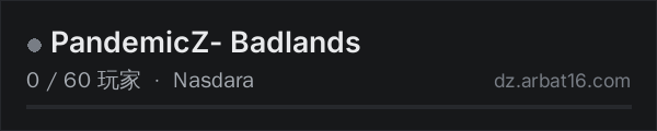 AR16 DayZ 服务器列表中的 PandemicZ- Badlands