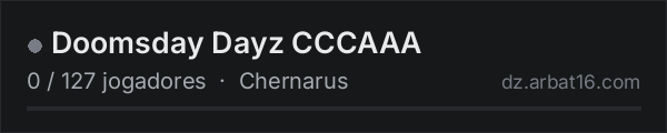 Doomsday Dayz CCCAAA na lista de servidores de DayZ da AR16