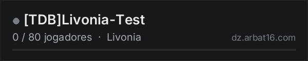 [TDB]Livonia-Test na lista de servidores de DayZ da AR16