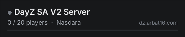 DayZ SA V2 Server on the AR16 DayZ server list