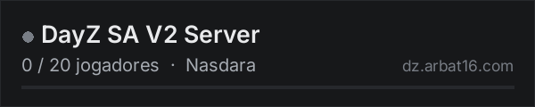 DayZ SA V2 Server na lista de servidores de DayZ da AR16