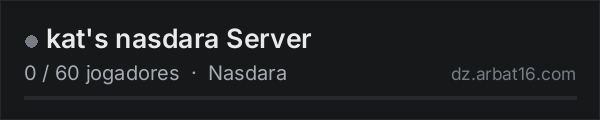 kat's nasdara Server na lista de servidores de DayZ da AR16