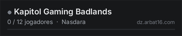Kapitol Gaming Badlands na lista de servidores de DayZ da AR16