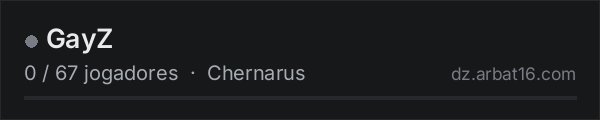 GayZ na lista de servidores de DayZ da AR16