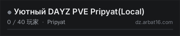AR16 DayZ 服务器列表中的 Уютный DAYZ PVE Pripyat(Local)