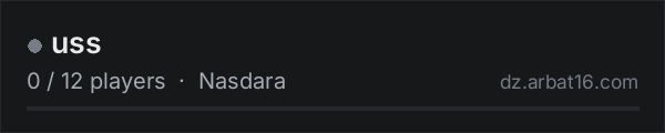 uss on the AR16 DayZ server list