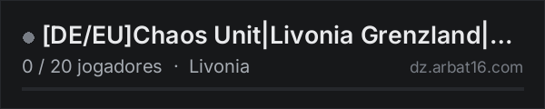 [DE/EU]Chaos Unit|Livonia Grenzland|PVP/PVE|Expansion|AI|Quests na lista de servidores de DayZ da AR16