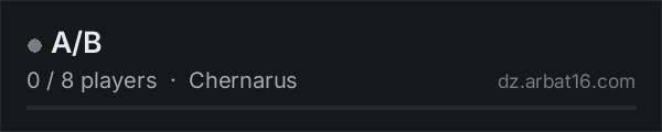 A/B on the AR16 DayZ server list