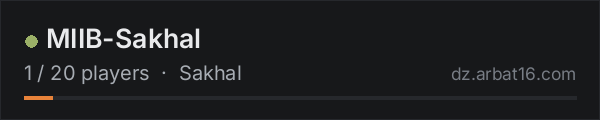 MIIB-Sakhal on the AR16 DayZ server list
