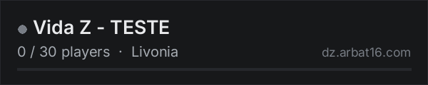Vida Z - TESTE on the AR16 DayZ server list