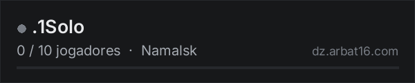 .1Solo na lista de servidores de DayZ da AR16