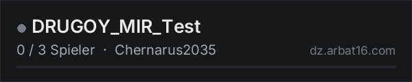 DRUGOY_MIR_Test in der DayZ-Serverliste von AR16