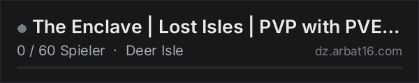 The Enclave | Lost Isles | PVP with PVE Content | Custom Mods in der DayZ-Serverliste von AR16