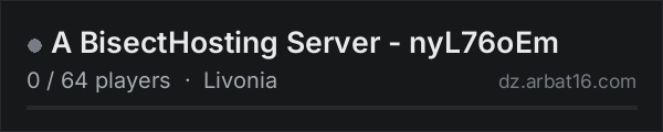 A BisectHosting Server - nyL76oEm on the AR16 DayZ server list