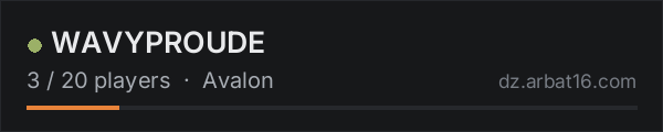 WAVYPROUDE on the AR16 DayZ server list