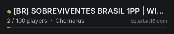 [BR] SOBREVIVENTES BRASIL 1PP | WINTER | S·D·T·S | EVENTOS + on the AR16 DayZ server list