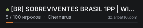 [BR] SOBREVIVENTES BRASIL 1PP | WINTER | S·D·T·S | EVENTOS + в списке серверов DayZ от AR16