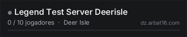 Legend Test Server Deerisle na lista de servidores de DayZ da AR16