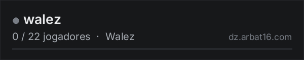 walez na lista de servidores de DayZ da AR16