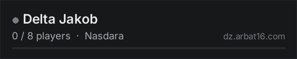 Delta Jakob on the AR16 DayZ server list