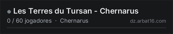 Les Terres du Tursan - Chernarus na lista de servidores de DayZ da AR16