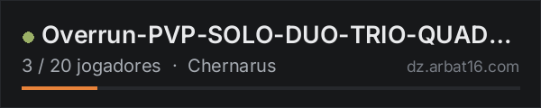 Overrun-PVP-SOLO-DUO-TRIO-QUAD-50K-start-RaidWeekend na lista de servidores de DayZ da AR16