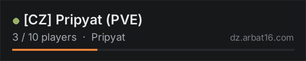 [CZ] Pripyat (PVE) on the AR16 DayZ server list