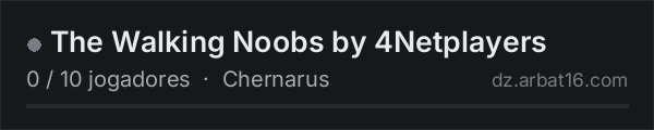 The Walking Noobs by 4Netplayers na lista de servidores de DayZ da AR16