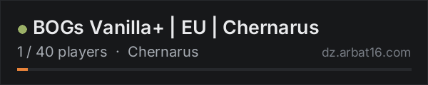 BOGs Vanilla+ | EU | Chernarus on the AR16 DayZ server list