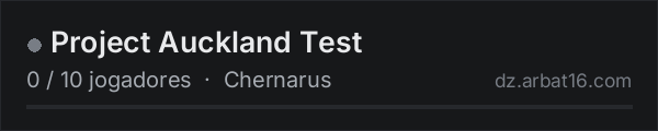 Project Auckland Test na lista de servidores de DayZ da AR16