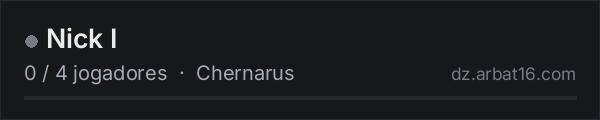 Nick I na lista de servidores de DayZ da AR16