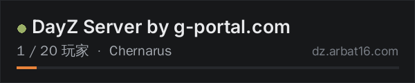 AR16 DayZ 服务器列表中的 DayZ Server by g-portal.com