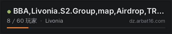 AR16 DayZ 服务器列表中的 BBA,Livonia.S2.Group,map,Airdrop,TRMods,YY:102799