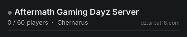Aftermath Gaming Dayz Server on the AR16 DayZ server list