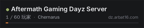 AR16 DayZ 服务器列表中的 Aftermath Gaming Dayz Server