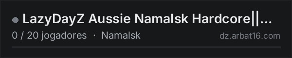 LazyDayZ Aussie Namalsk Hardcore|| Wiped 17 July || Terje na lista de servidores de DayZ da AR16