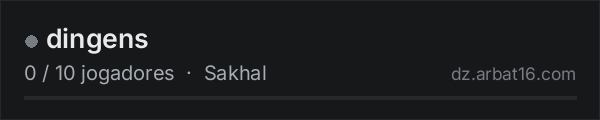 dingens na lista de servidores de DayZ da AR16
