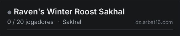 Raven's Winter Roost Sakhal na lista de servidores de DayZ da AR16