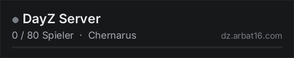 DayZ Server in der DayZ-Serverliste von AR16