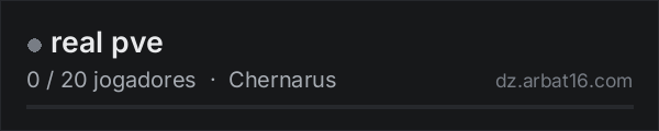 real pve na lista de servidores de DayZ da AR16