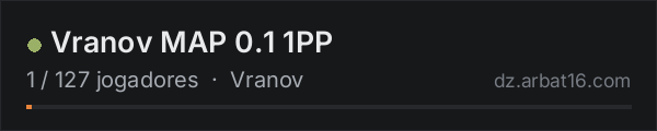 Vranov MAP 0.1 1PP na lista de servidores de DayZ da AR16