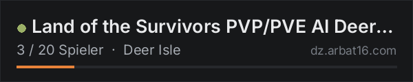 Land of the Survivors PVP/PVE AI Deerisle in der DayZ-Serverliste von AR16
