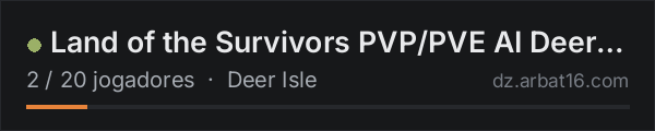 Land of the Survivors PVP/PVE AI Deerisle na lista de servidores de DayZ da AR16