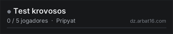 Test krovosos na lista de servidores de DayZ da AR16