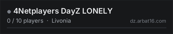 4Netplayers DayZ LONELY on the AR16 DayZ server list