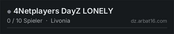 4Netplayers DayZ LONELY in der DayZ-Serverliste von AR16