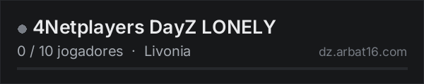 4Netplayers DayZ LONELY na lista de servidores de DayZ da AR16